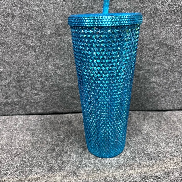 Starbucks Summer 2023 Blue Chrome Studded 24oz Venti Cold Cup Tumbler - NWOT - Picture 7 of 14